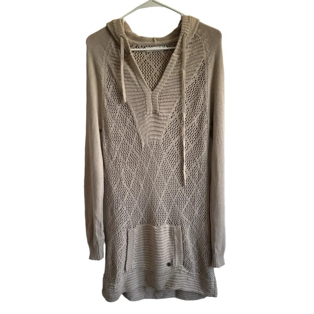 PrAna Sugar Beach Tan Tunic Sweater, Size S